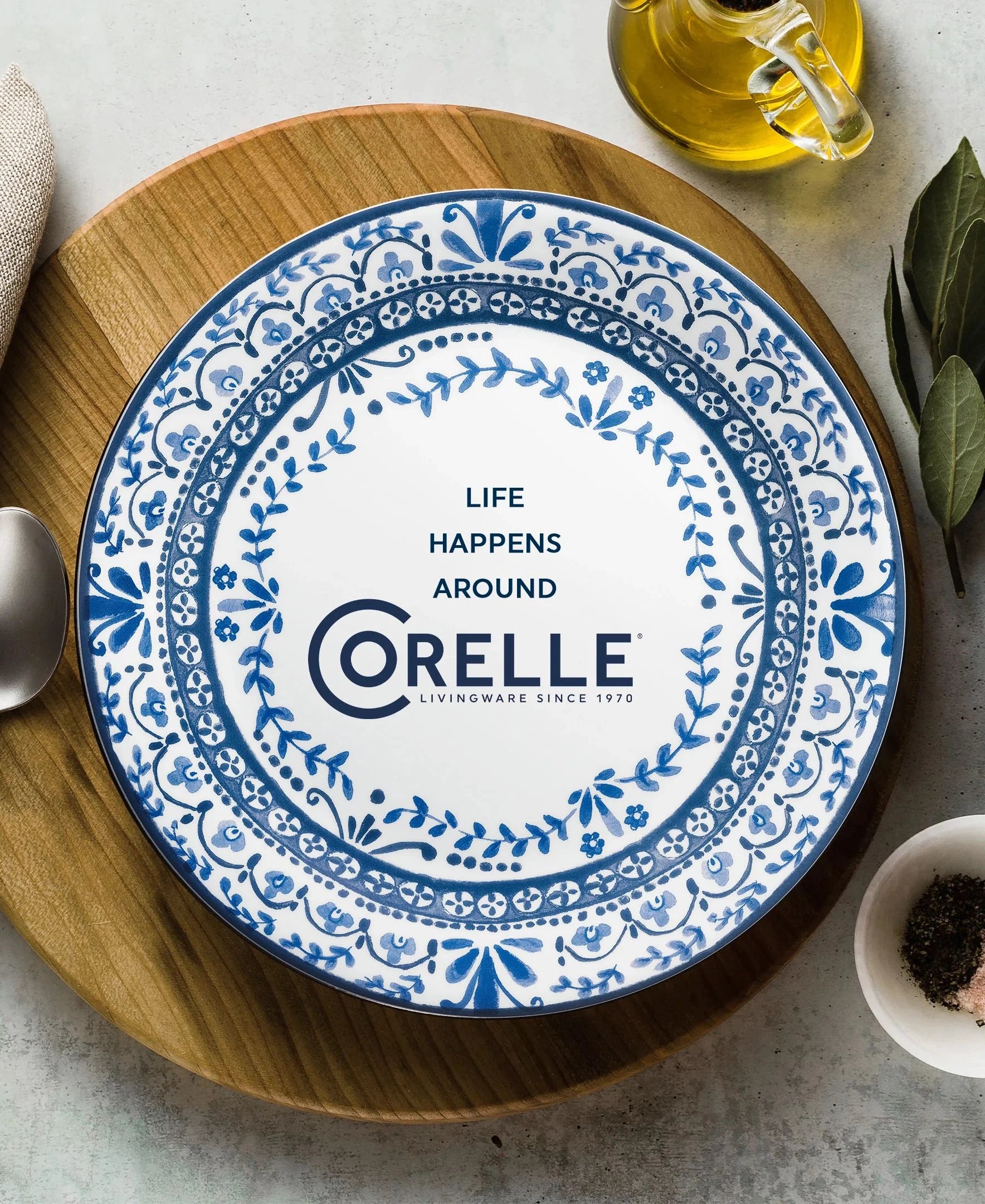 Corelle Lightweight Plates Portofino 6.75 Appetizer Plate - Image 4