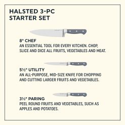 Alternative view of Corelle Lightweight Plates Chicago Dinnerware Halsted 3-piece Knife Set