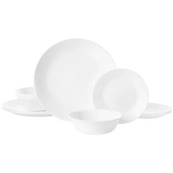 Corelle Lightweight Plates Winter Frost White 12-piece Dinnerware Set, Service for 4