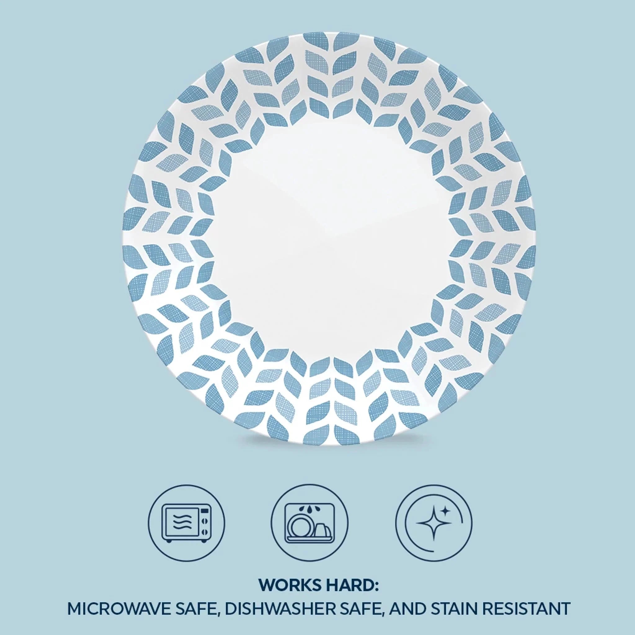 Corelle Lightweight Plates Global Collection Northern Pines 10.25 Dinner Plates, 6-pack - Image 3
