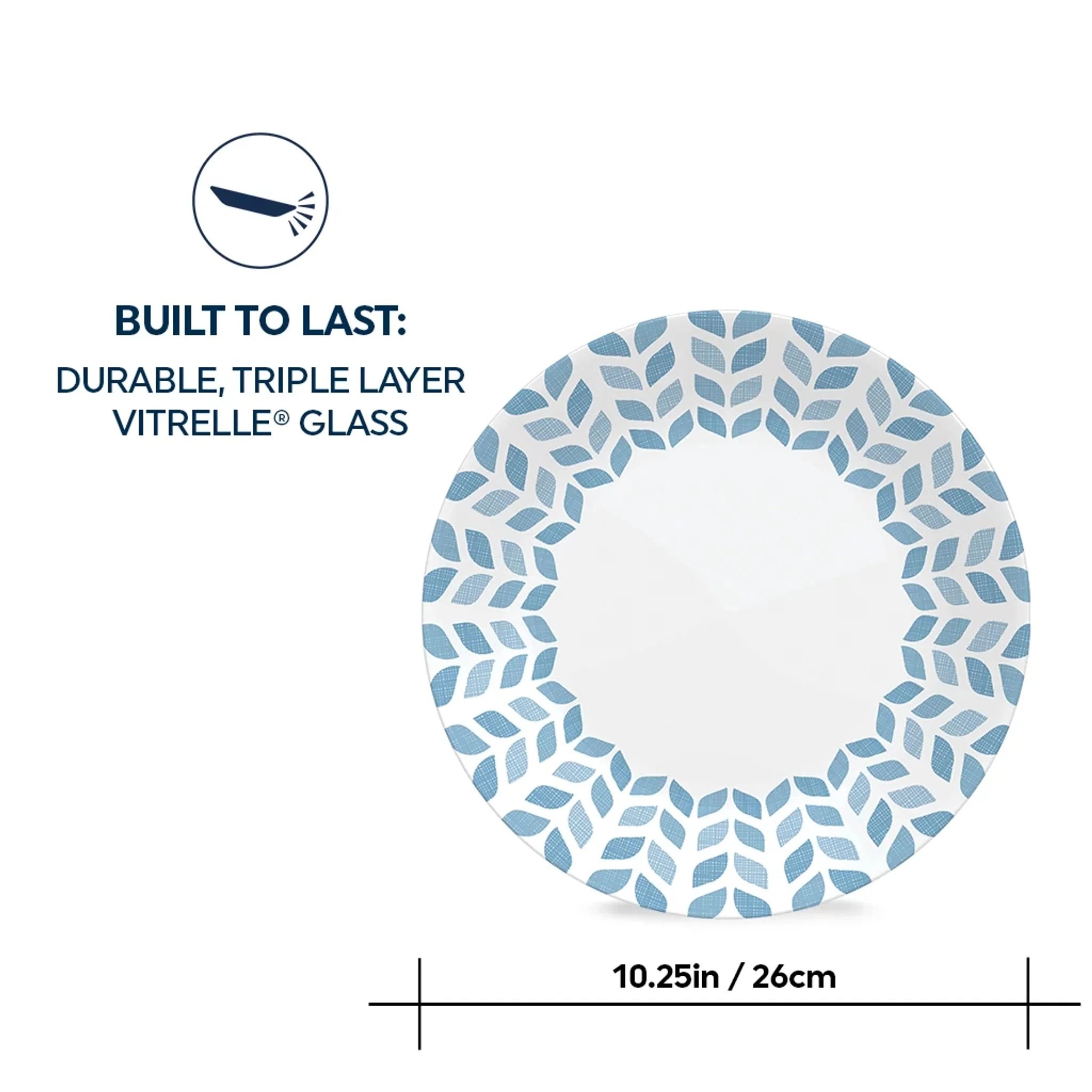 Corelle Lightweight Plates Global Collection Northern Pines 10.25 Dinner Plates, 6-pack - Image 4