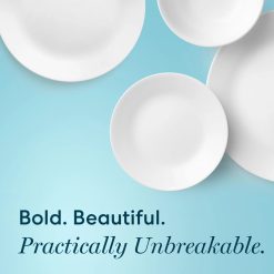 Alternative view of Corelle Lightweight Plates Winter Frost White 12-piece Dinnerware Set, Service for 4