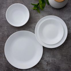 Alternative view of Corelle Lightweight Plates Winter Frost White 10.25 Dinner Plates, 8-pack