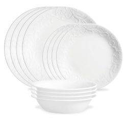 Corelle Lightweight Plates Bella Faenza 12-piece Dinnerware Set, Service for 4