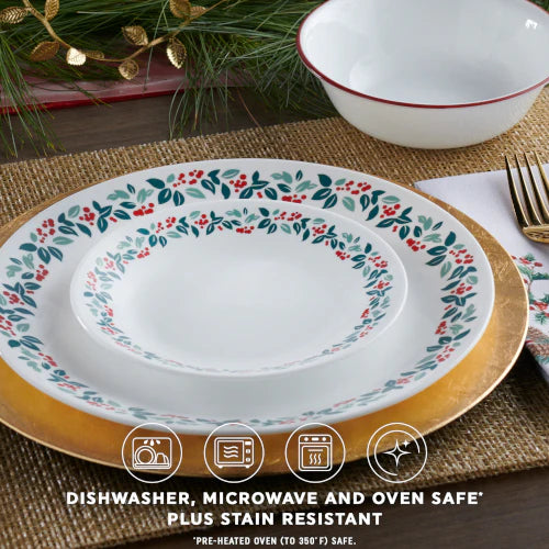 Corelle Lightweight Plates Winter Berries 18-pc Dinnerware Set, Service for 6 - Image 4