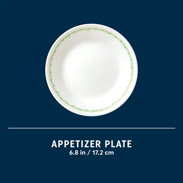 Corelle Lightweight Plates Spring Blossom Green 6.75 Appetizer Plate - Image 7
