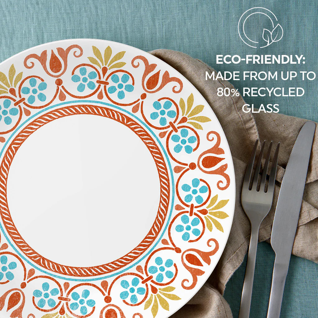 Corelle Lightweight Plates Global Collection Terracotta Dreams 10.25 Dinner Plates, 4-pack - Image 5