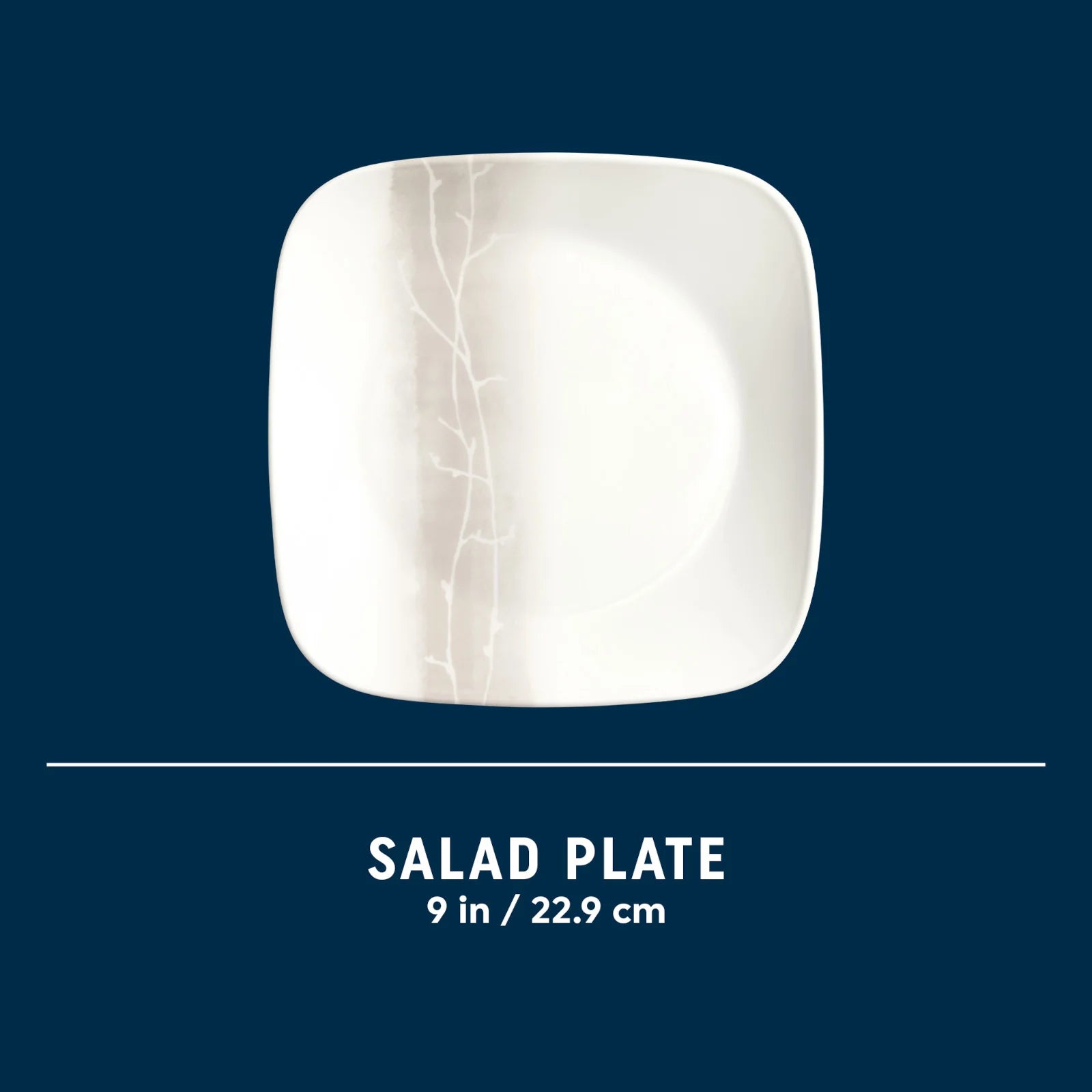 Corelle Lightweight Plates Square Wandering Grove 9 Salad Plate - Image 7