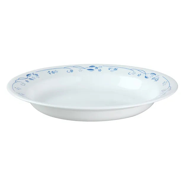 Corelle Lightweight Plates Provincial Blue 15-ounce Rimmed Cereal Bowl
