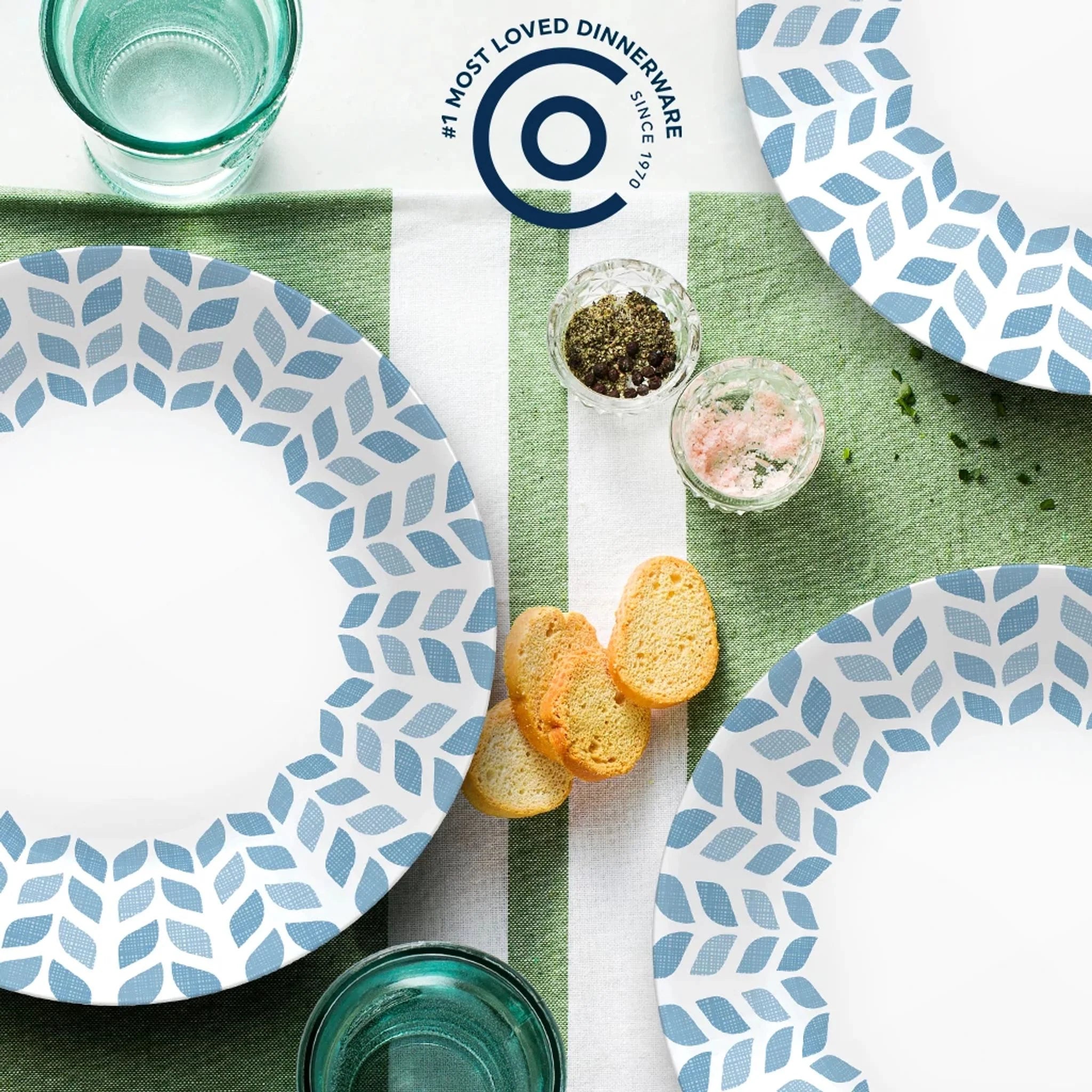 Corelle Lightweight Plates Global Collection Northern Pines 10.25 Dinner Plates, 6-pack - Image 2