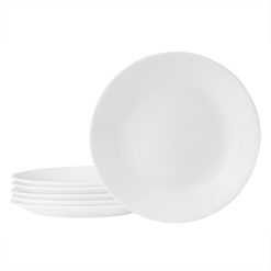 Corelle Lightweight Plates Winter Frost White 6.75 Appetizer Plates, 6-pack
