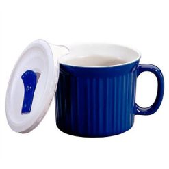 CorningWare  20-ounce Blue Meal Mug  with Vented Lid
