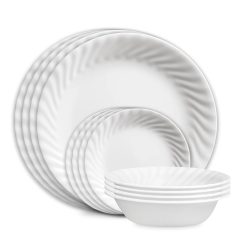 Corelle Lightweight Plates Enhancements 12-piece Dinnerware Set, Service for 4