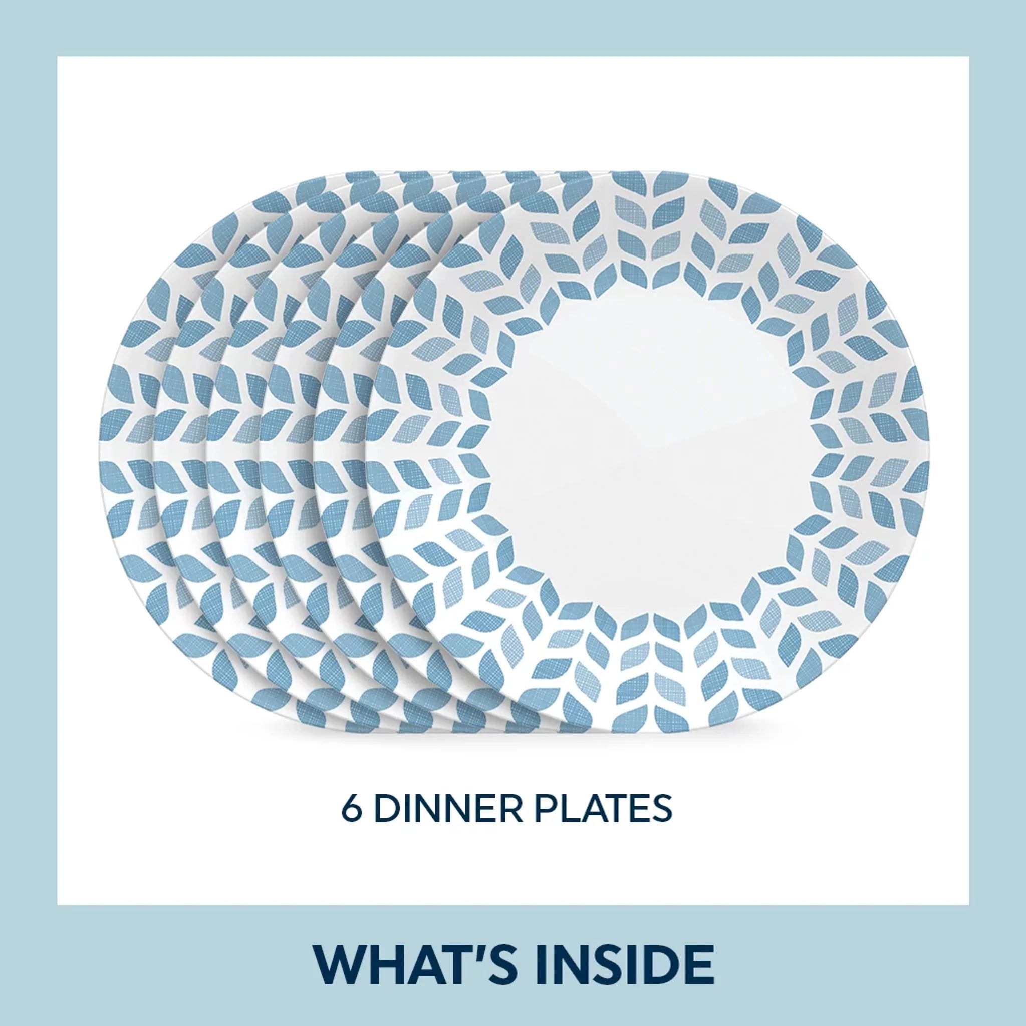Corelle Lightweight Plates Global Collection Northern Pines 10.25 Dinner Plates, 6-pack - Image 8
