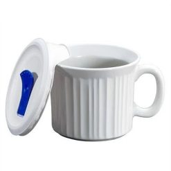 CorningWare  French White  20-ounce Meal Mug  with Vented Lid