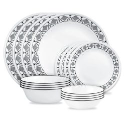 Corelle Lightweight Plates Cusco 16-piece Mugless Dinnerware Set, Service for 4