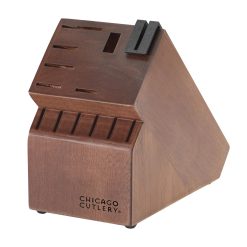 Alternative view of Corelle Lightweight Plates Chicago Dinnerware Signature Edge Walnut 13-piece Knife Block Set