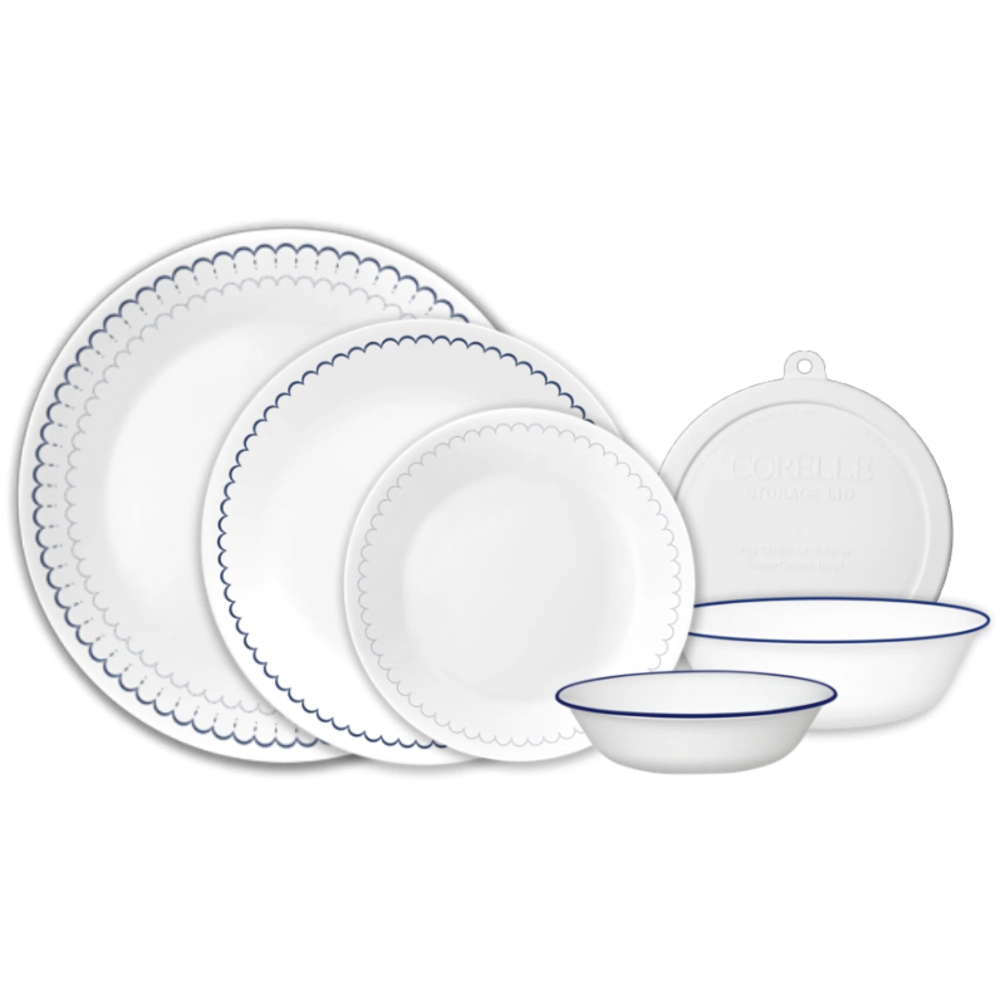Corelle Lightweight Plates Caspian Lace 66-piece Dinnerware Set, Service for 12