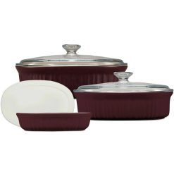 CorningWare  French Colors 6-piece Bakeware Set, Cabernet