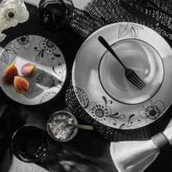 Alternative view of Corelle Lightweight Plates Inked Poppy 12-piece Dinnerware Set, Service for 4