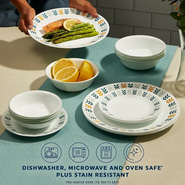 Corelle Lightweight Plates Anders 18-piece Dinnerware Set, Service for 6 - Image 4