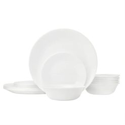 Corelle Lightweight Plates Winter Frost White 18-piece Dinnerware Set, Service for 6