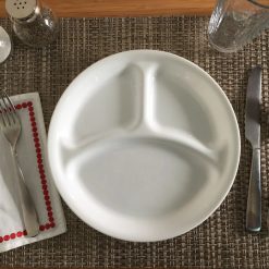 Alternative view of Corelle Lightweight Plates Winter Frost White 8.5 Divided Salad Plate