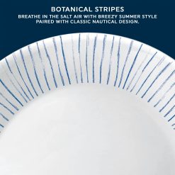 Alternative view of Corelle Lightweight Plates Botanical Stripes 10.25 Dinner Plate, 6 pack