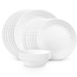 Corelle Lightweight Plates Bella Faenza 18-piece Dinnerware Set, Service for 6